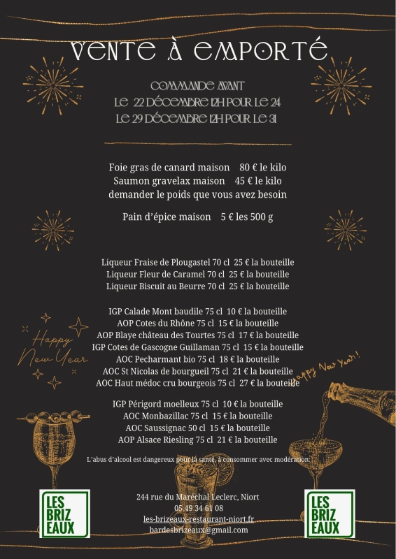 Les Brizeaux - restaurant niort - restaurant BESSINES - manger a NIORT